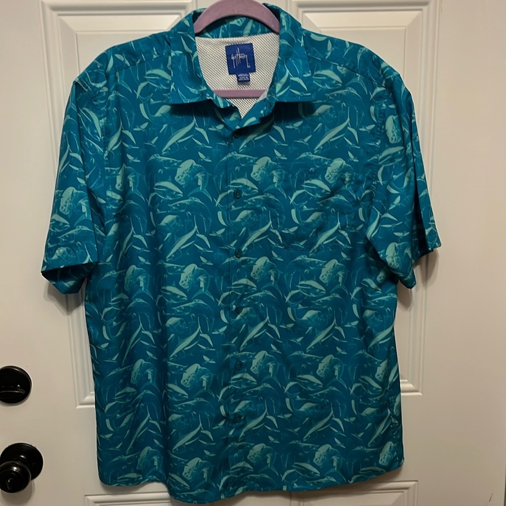 Guy Harvey Shirt Men's Medium Marlin Fish NWOT